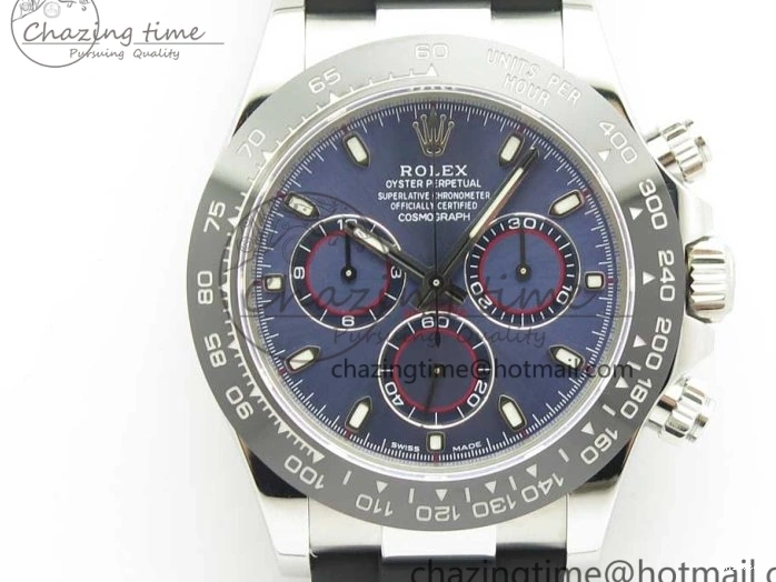 Daytona SS 1:1 Edition Noob Strap Black Best Rubber (Free SA4130 on Dial 904L Blue Extra Case Strap) 116519 0411